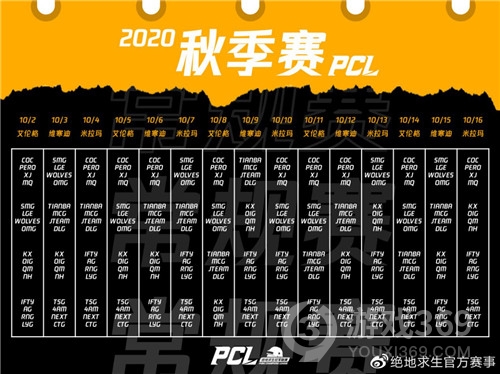2020PCL秋季赛10月2日开战，联赛升级震撼来袭